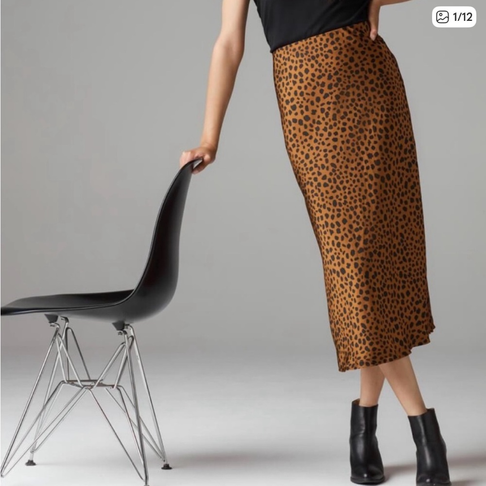 Vetta The Reversible Satin Midi Skirt - SMALL